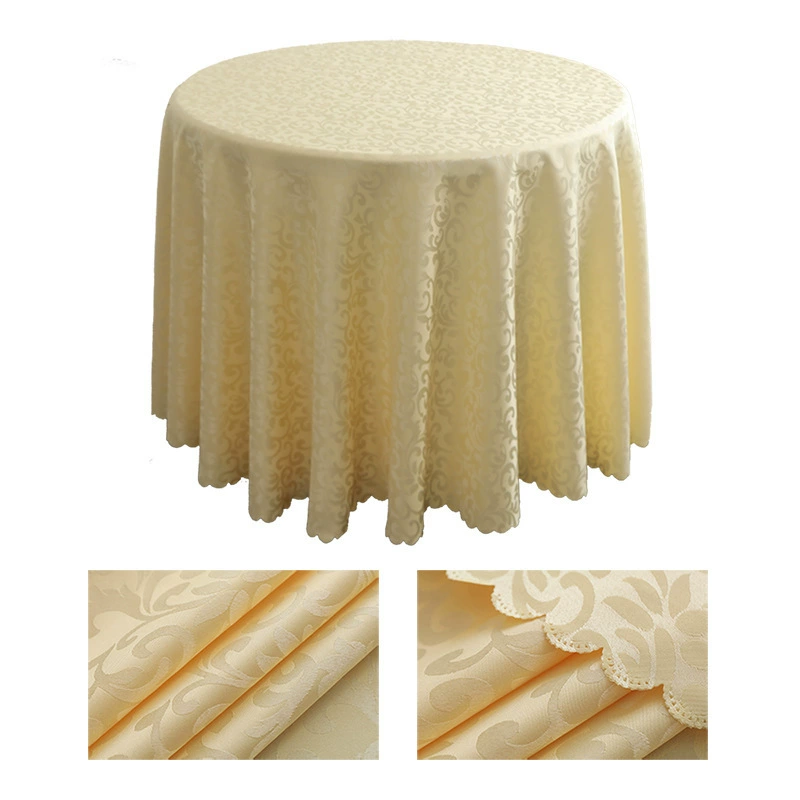 Foreign trade European -style wear -resistant high -temperature table cloth hotel anti -slip wedding banquet house cloth tither round tablecloth