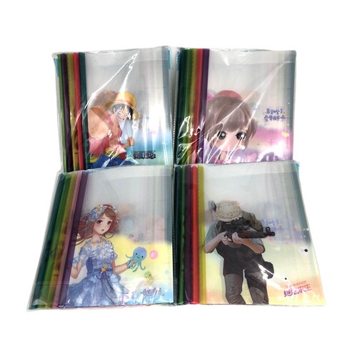 Wholesale new primary and secondary school students 16k A4 thickened book cover with pole cartoon environmentally friendly activity book cover waterproof bag book cover