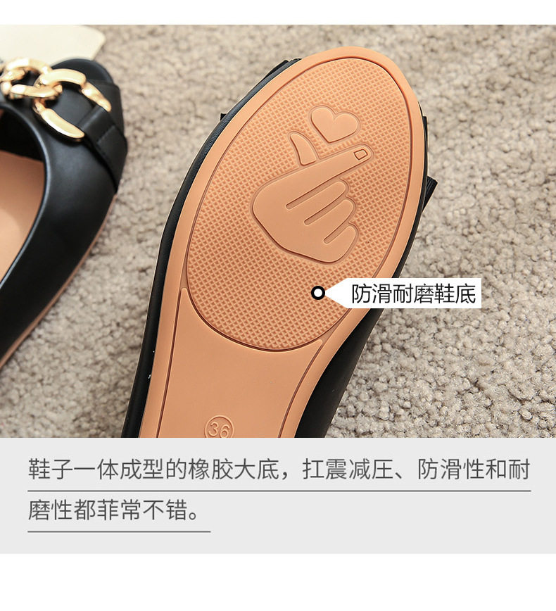 Giày bệt nữ mũi nhọn hở mũi kiểu miệng cá, đế bệt gót thấp 1–3 cm, dễ mang — Màu mơ, Màu đen chi tiết 12
