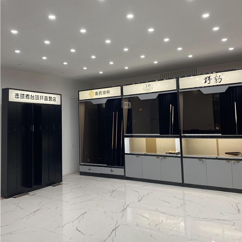 台球杆展示柜台球室球杆陈列柜台球器材店展示柜会员存杆柜无