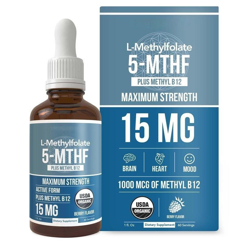 tk跨境爆款现货LMethylfolate15mg维生素B12甲基四氢叶酸滴剂30ml|undefined