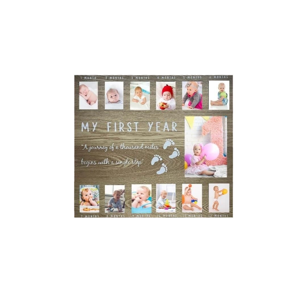 Recién nacido nacimiento hito foto conmemorativa de madera marco de fotos dormitorio sala de estar decoración marco de fotos bebé crecimiento disciplina