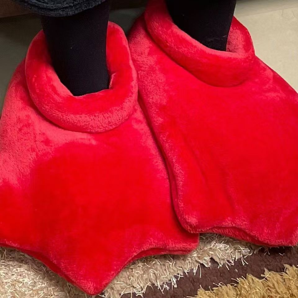 빨간 오리 발 신발