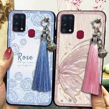 适用三星手机壳液态新款质感简约软壳可爱卡通女款流苏硅胶古风