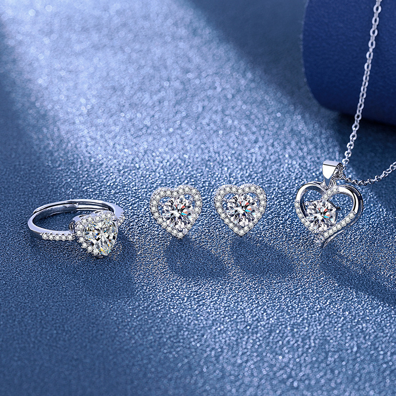 Xiaohongshu Kuaishou Douyin Live Love Design Silver Necklace Female…
