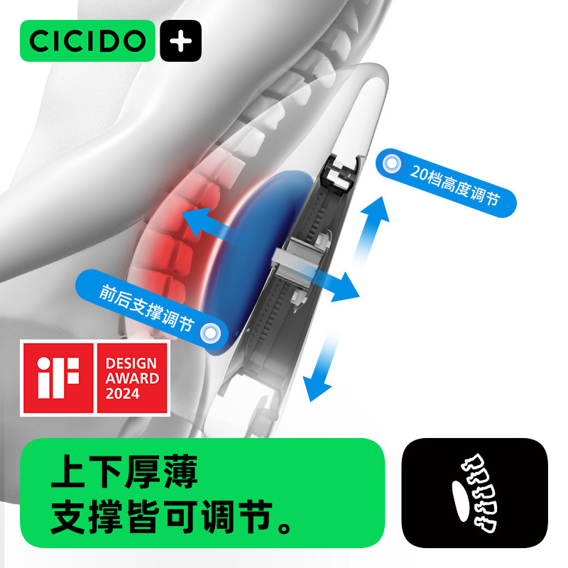 CICIDO 자동차 허리 등 쿠션 메인 드라이빙 시트 자동차 요추 머리 받침 운전자가 좌식 허리 보호 유물을 운전