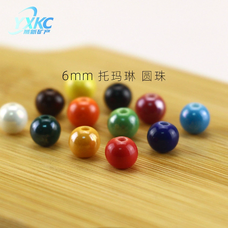 Ювелирные изделия DIY свободные бусины 6 мм камень Германий камень Томалин круглые бусины браслет ожерелье с бусинами турмалин с бусинами