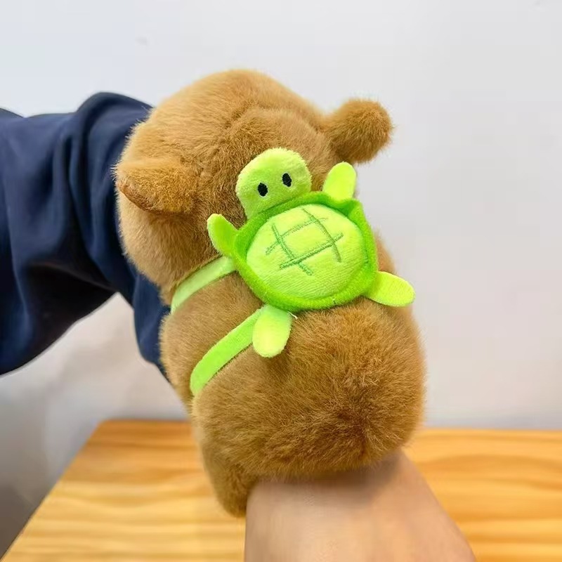 Muñeca de peluche de carpincho (Kapibara) - Pulsera de muñeca con títere de mano - Juguete de peluche suave
