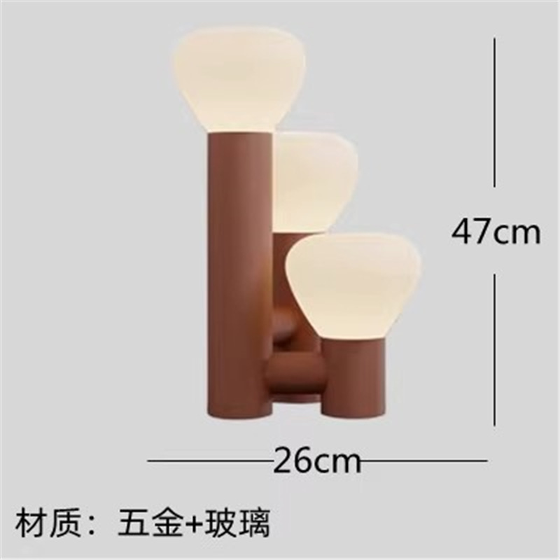 クリエイティブデザイン北欧シンプルで豪華な電気スタンド寝室ベッドヘッドランプ感リビング装飾ガラス|undefined