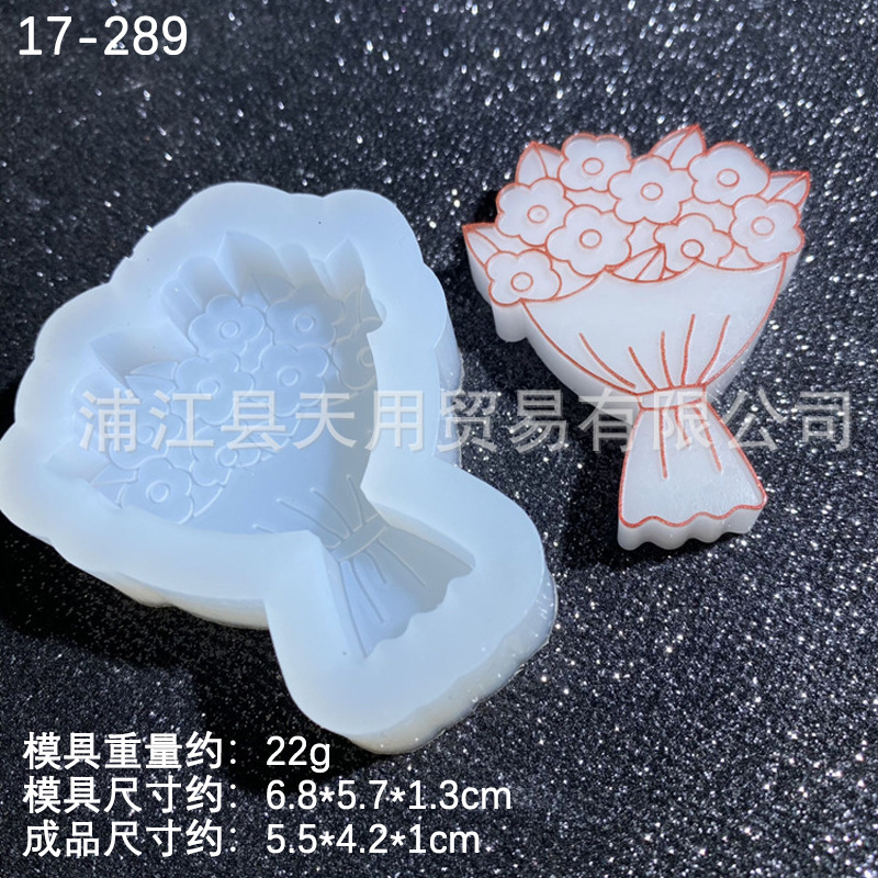 Rose Tulip flor de cerezo ramo girasol modelado molde de silicona epoxi molde de yeso molde de aromaterapia