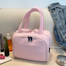大容量便捷外出旅行洗漱包韩系甜美手提化妆包包女杂物分区收纳-