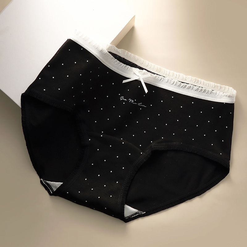 Pantalones de algodón de arco dulce para niñas antibacterianas alargadas para niñas de cintura media transpirables sin marcas de algodón image 6