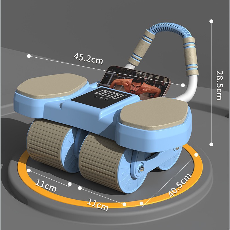 健腹轮自动回弹四轮家用收腹卷腹轮肘撑式运动练腹肌神器健身器材