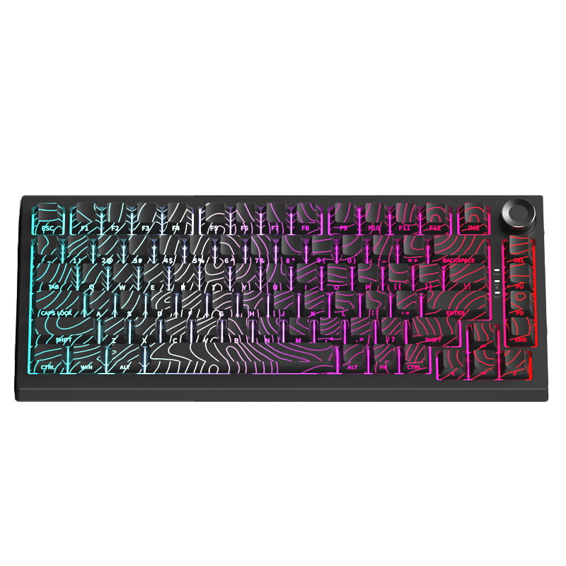 越境工場直送 K81 カスタムメイド 三モード サイド刻印 メカニカルキーボード PBT ダブルカラー グラデーションキーキャップ カスタムRGB|undefined