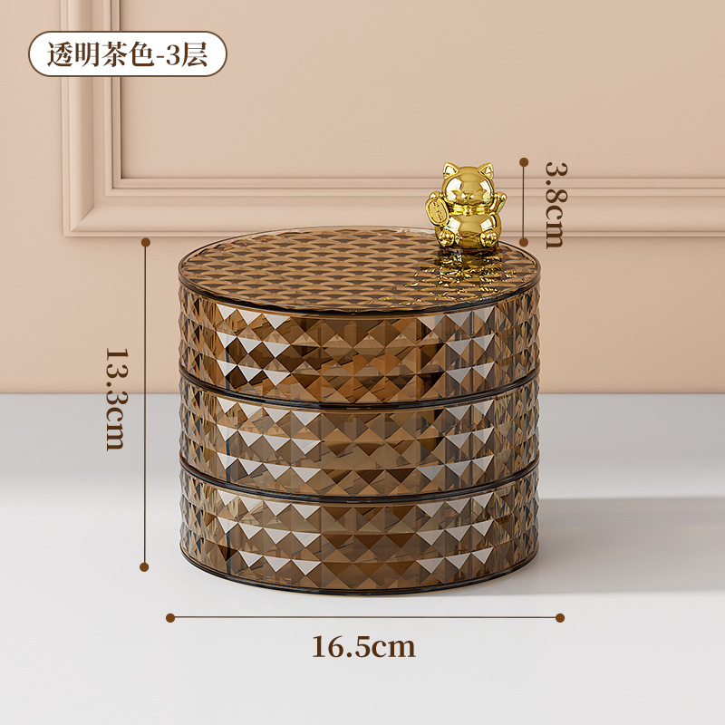 Caja de caramelos de mesa de café en la Sala de estar familiar, bocadillos de caramelos ligeros de lujo de alta gama, platos de bocadillos, almacenamiento de nueces, cajas de frutas secas