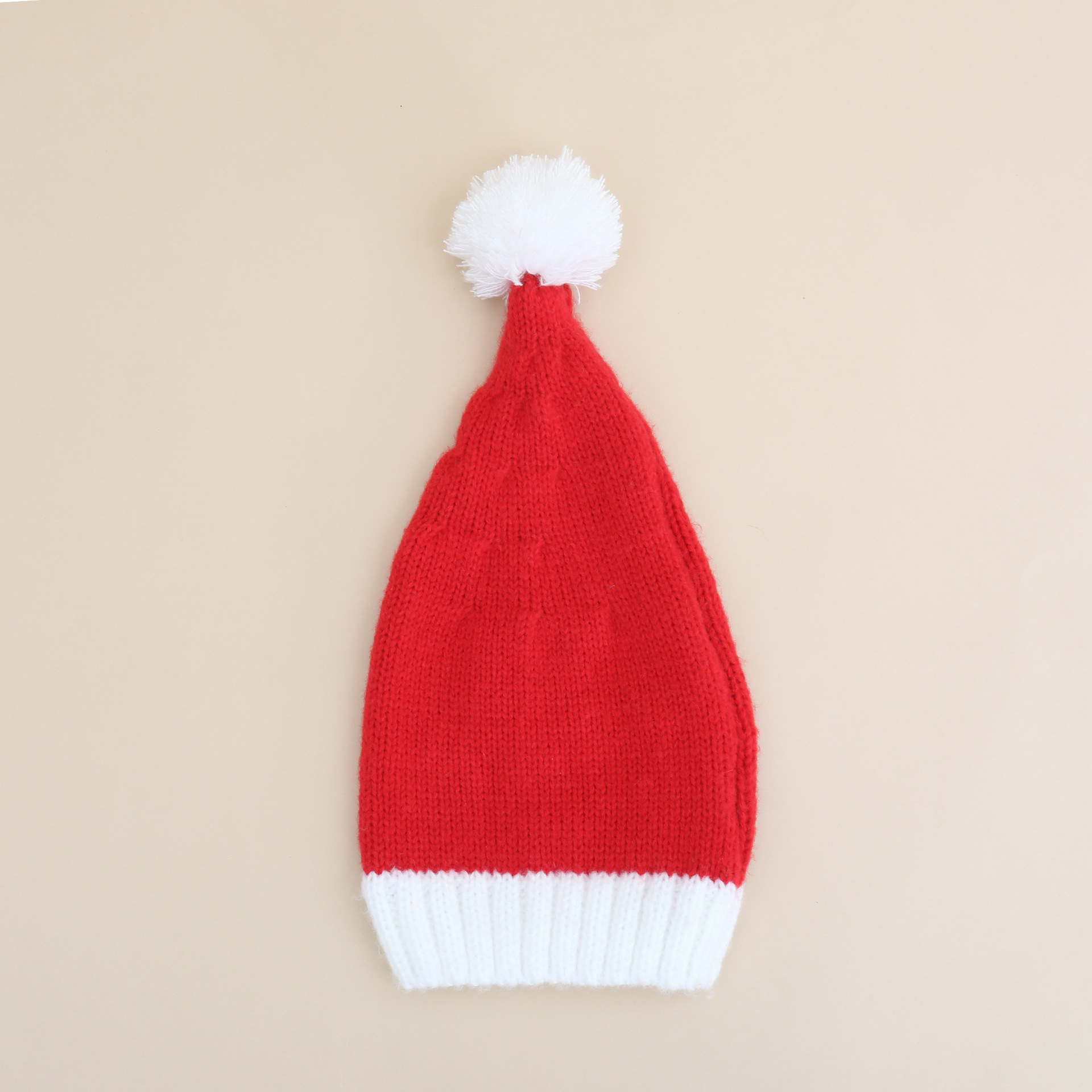 Cappello rosso classico per genitori e figli, spesso lavorato a maglia, per Natale, autunno e inverno, transfrontaliero, europeo e americano_voghion.com