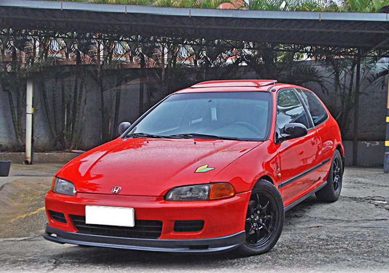Suitable for 92-95 Honda Civic Front Lip Side Skirt Small Body Kit Modification Parts Eg6 Front Lip 96-98
