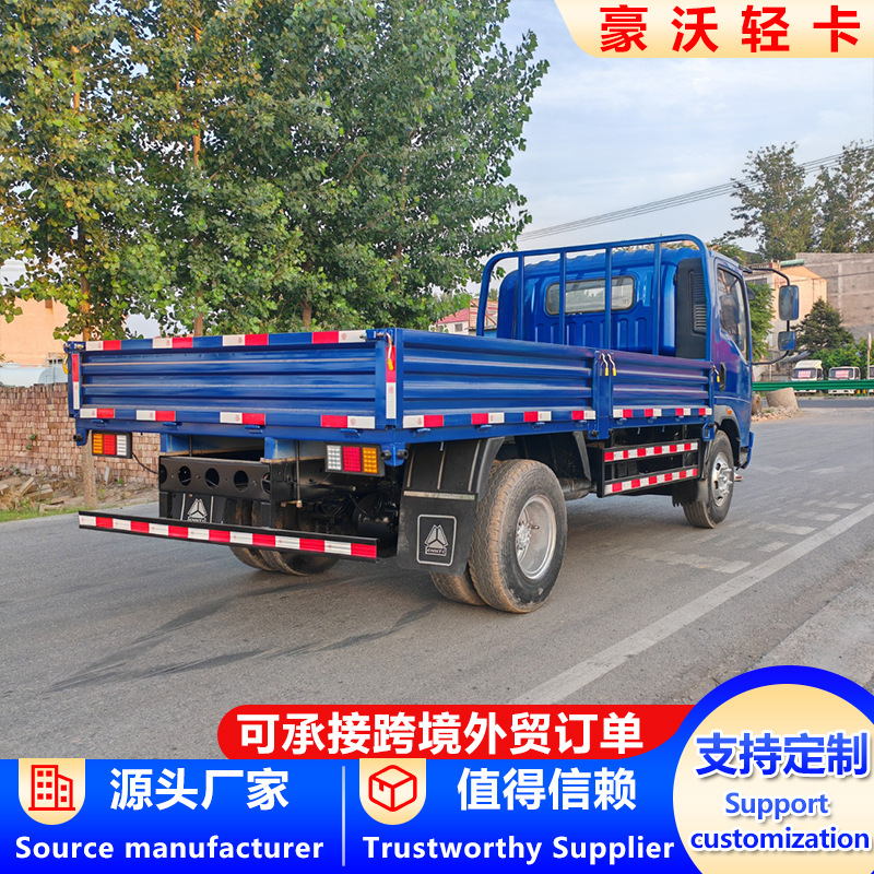 Cross-border supply of light flatbed dump trucks, blue license plate engineering dump trucks, and construction site building material transport cargo trucks