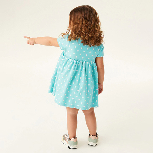 Little maven European and American cartoon print children's skirt summer new girls princess skirt short-sleeved children's dress
