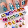 Brand nail sequins for manicure, nail decoration, suitable for import, new collection, gradient