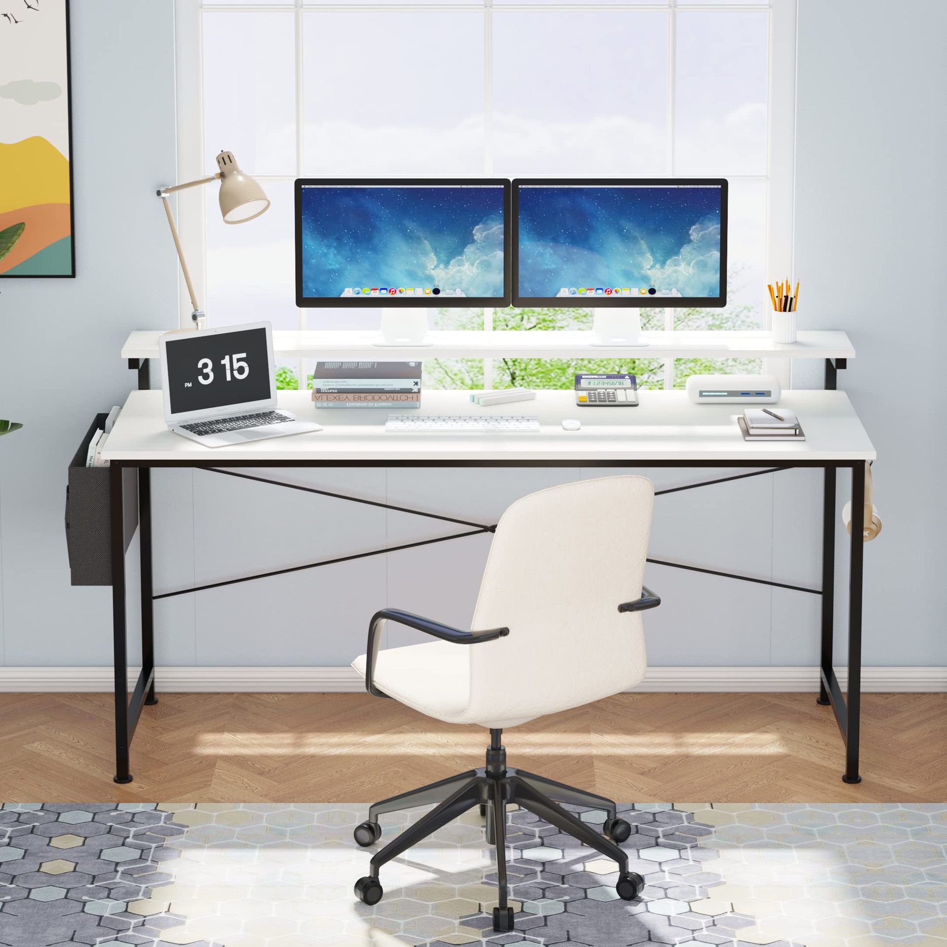 Mesa de computadora de escritorio moderna y simple, mesa de elevación de dormitorio, mesa de trabajo de estudio