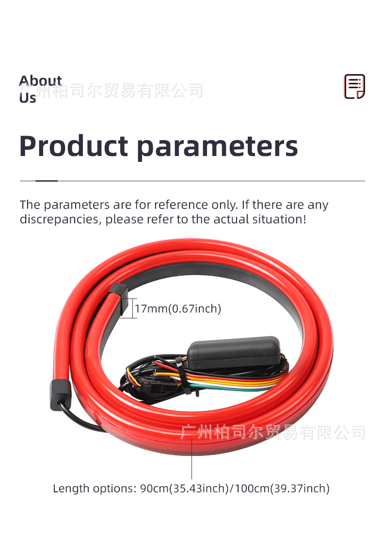 Cross-Border New Model Car Led High-Position Brake Light Warning Light Strip with Multiple Functions Including Sequential Turn Signal and Brake Light