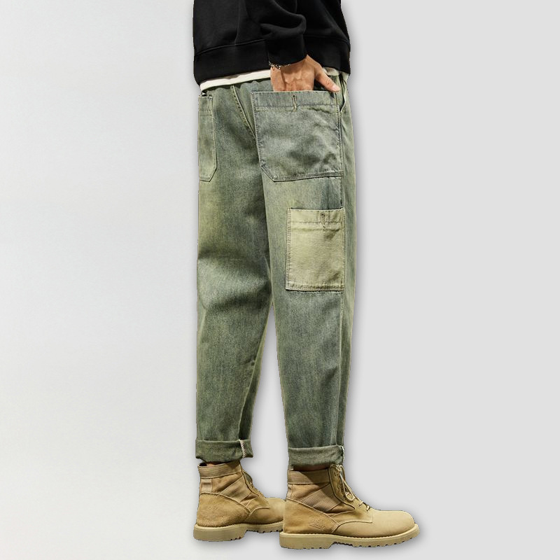 Men's Trendy Loose Straight Tapered Harem Jeans 2025 Autumn and Winter Plus Size Men's Clothing in Stock Wholesale from Xintang
