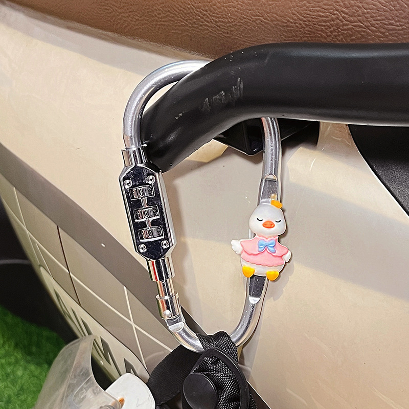 電気自動車ヘルメットロック固定ユニバーサルかわいい漫画高価値バッテリー車ヘルメット盗難防止ロック盗難防止アーティファクト|undefined