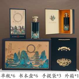 批发新款500ml喷涂烤花玻璃白酒瓶 密封自酿分装高档空酒瓶