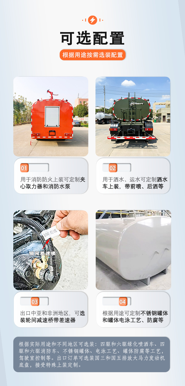 Dongfeng Tianjin Four-Wheel Drive Off-Road Fire Sprinkler Truck - Desert Water Transport Truck - Greenery Spraying Truck - Forest Fire Extinguishing Truck