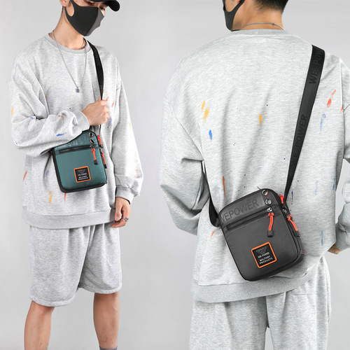 Wholesale new trendy men's crossbody bag, fashionable casual shoulder bag, outdoor water-repellent sports bag, travel small bag