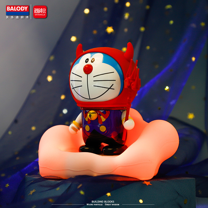 Belody21076 genuino Doraemon animación creativa gato Dingdong hecha a mano regalo de juguetes de ensamblaje de bloques