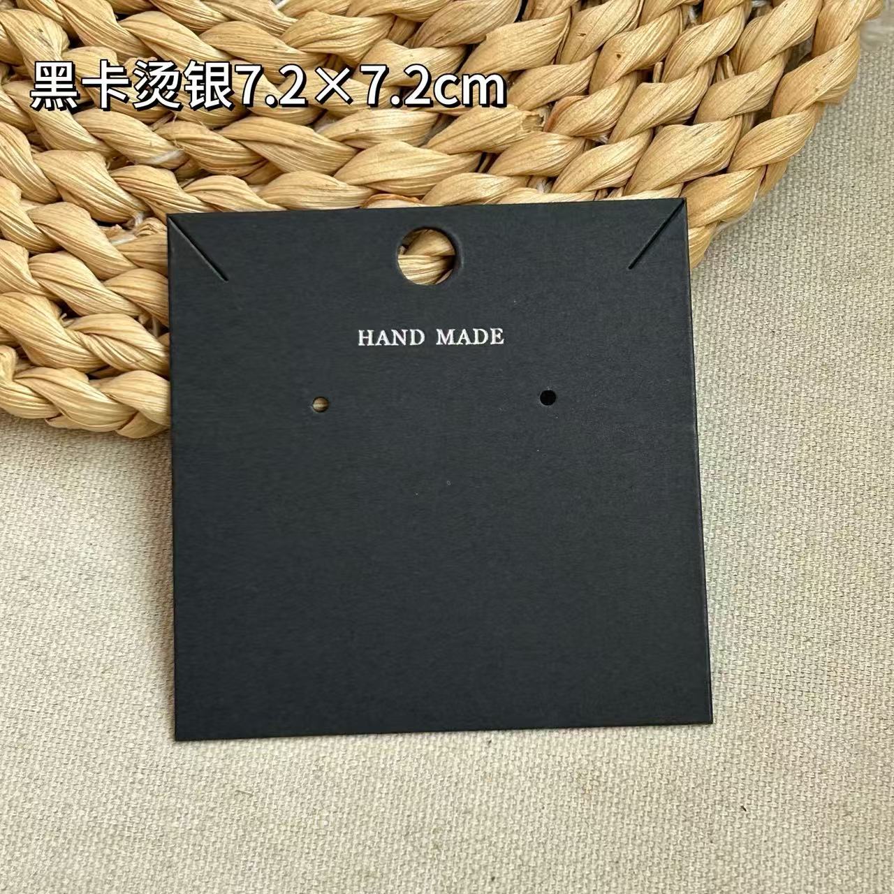 Hot silver necklace earring card 7.2x7.2cm; ready-made jewelry card