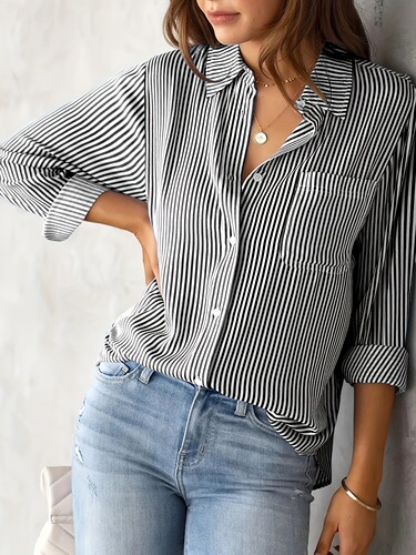 European and American women's clothing wish shirt loose casual long-sleeved shirt for women