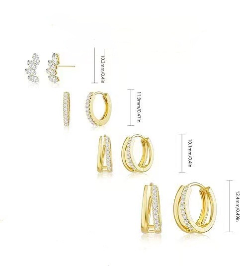 Eight-pointed Star Drop Earrings With Zircon For Women Luxury Style_voghion.com