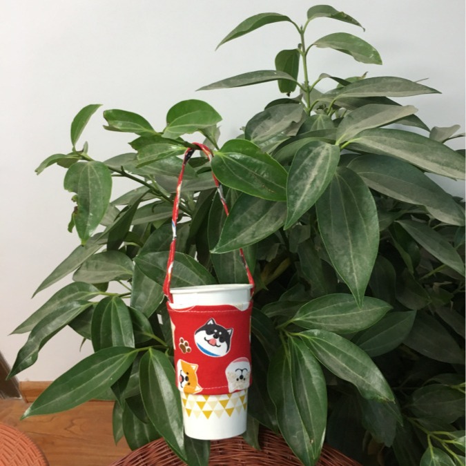 Estilo japonés Shiba Inu perro cabeza leche juego de té lindo dibujos animados taza agua cubierta mano bolsa bebida portátil