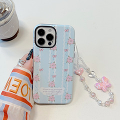 菲林二合一條紋碎花適用蘋果15promax新款iphone14手機殼12卡通11