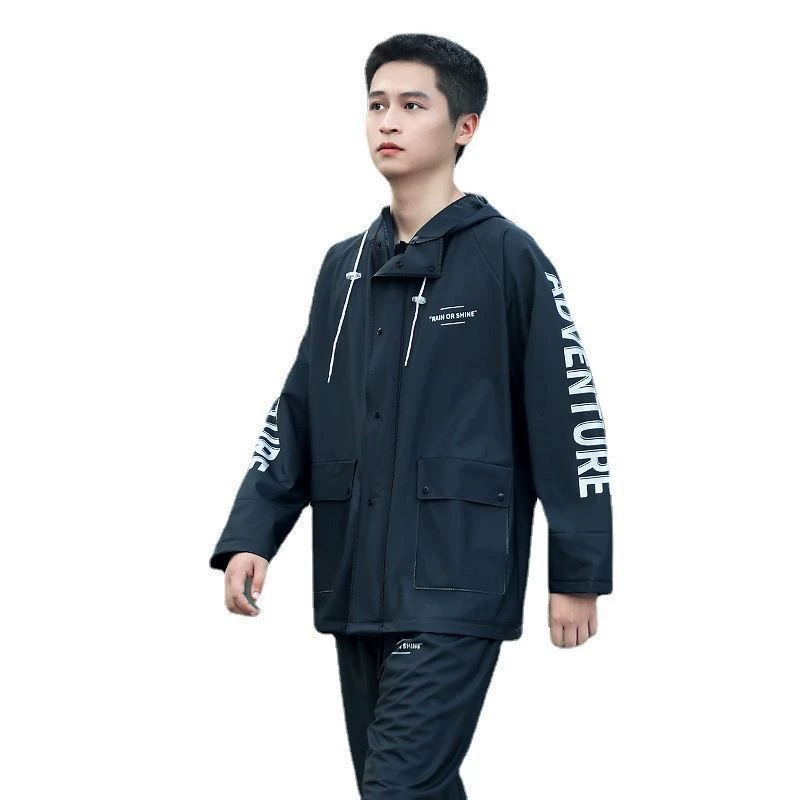 Сплит плащ дождь брюки костюм оптом Светоотражающие на вынос охраны труда открытый всего тела ПВХ мужской мотоциклетный плащ