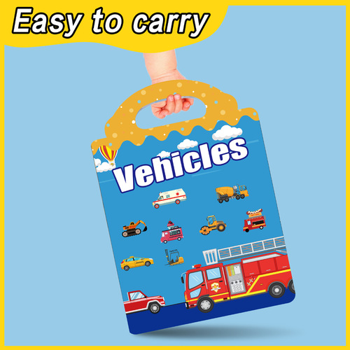 Kids Early Education Handheld Jelly Scene Sticker Montessori Kindergarten Jelly Sticker Exercise Hand-eye Coordination Intelligent Toy