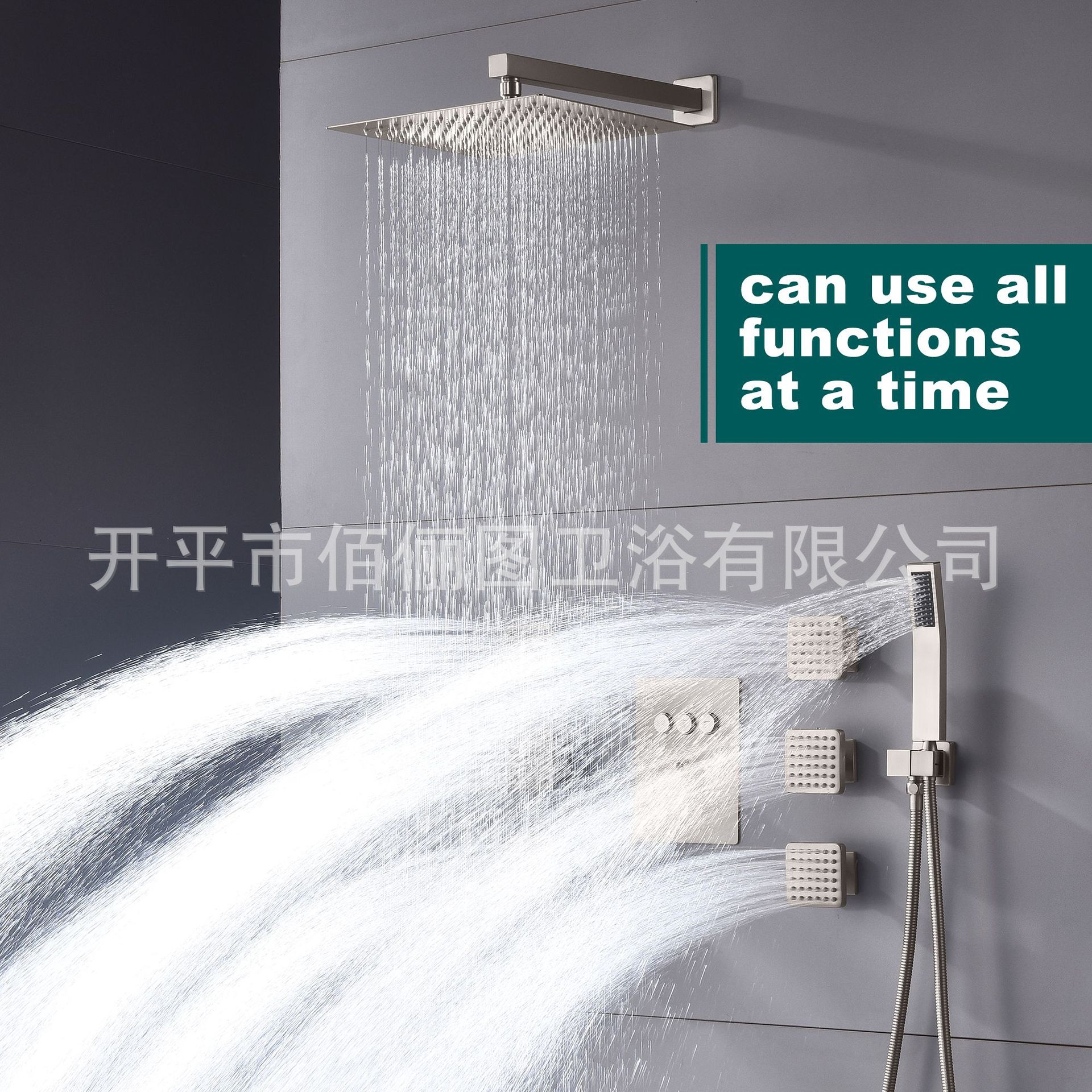 Ducha de temperatura constante transfronteriza, ducha empotrada, ducha oculta con rociador lateral, baño en la pared, juego de cabezales de ducha, presurizado