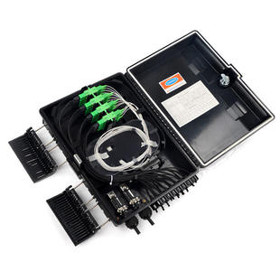 16-core outdoor optical fiber distribution box IP65 FTTH optical fiber terminal box Black Nap optical fiber distribution box