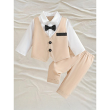 Z 16469 Boys short sleeve tuxedo set ��ͯ���仨ͯ�ݳ���װ��