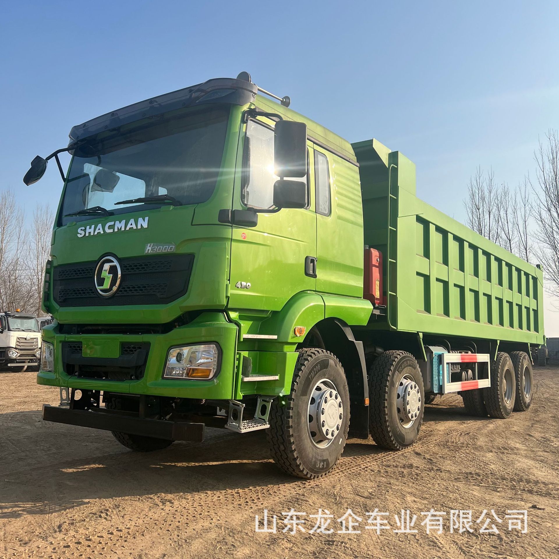 In-stock export of Shaanqi Delong H3000 rear-tipping dump truck, 12-wheel mining ore, soil, sand, and gravel transport tipper truck