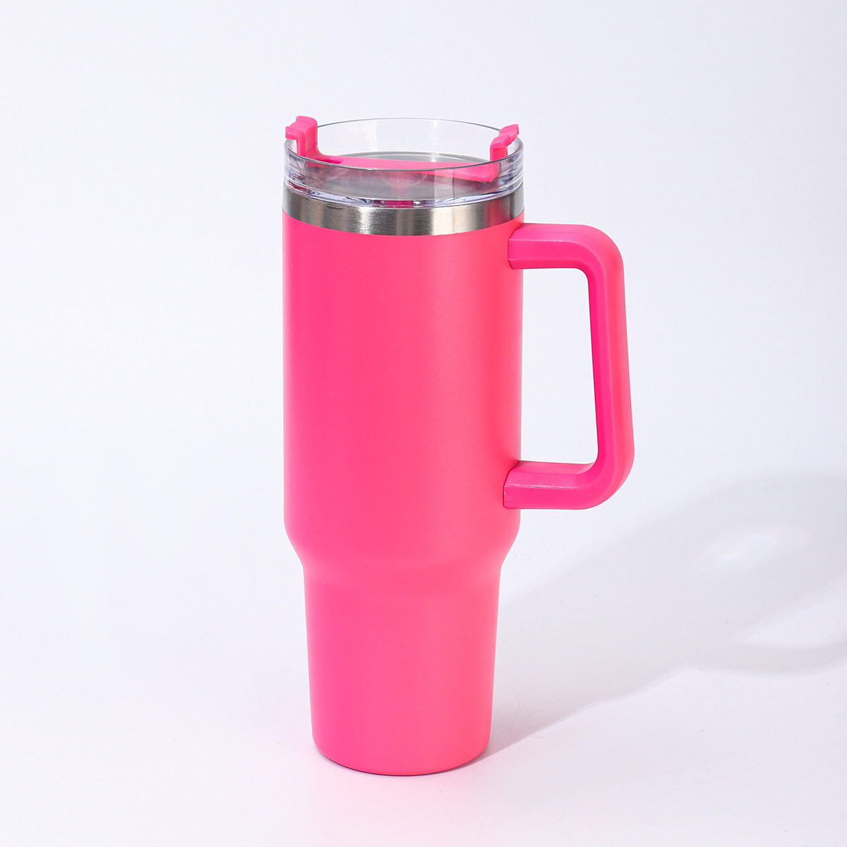 Taza de aislamiento térmico de acero inoxidable transfronteriza de alta capacidad de 40oz taza de automóvil con mango de paja taza de hielo
