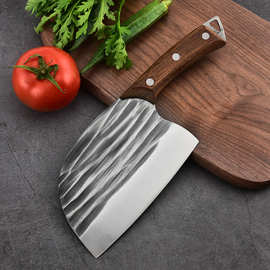 手工锻打鱼头不锈钢厨师专用斩切两用刀切肉砍骨刀家用菜刀切片刀