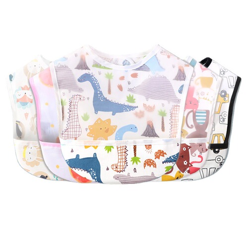 2024 lightweight EVA baby eating bib waterproof children's bib infant supplementary food feeding pocket saliva pocket