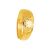 Brass golden ring, 24 carat white gold