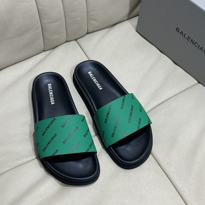 Paris Slippers for Men, Summer Wear, B Letter Stripe Print, Genuine Leather Slide Sandals, Usa, Europe, Asia, Foreign Trade, Cross-Border
