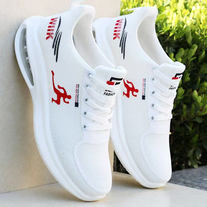 Brand Men's Shoes Summer Breathable Mesh Sports Shoes Men's 2025 New Soft Sole Air Cushion Casual Shoes Men's Running Shoes