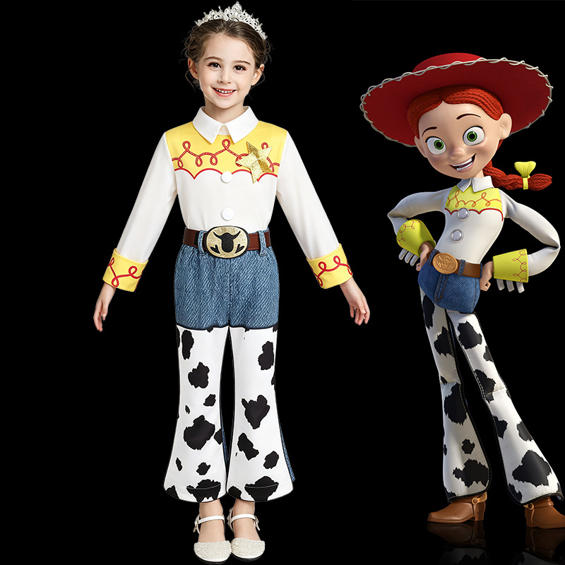 Toy Story 5 Export New Model Jessie Costume Cosplay Performance Outfit for Girls Two-Piece Set with Belt